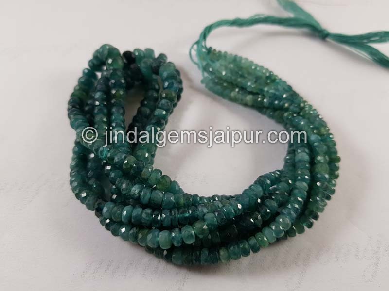 Grandidierite Faceted Roundelle Beads
